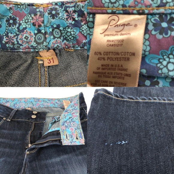 PAIGE Hidden Hills l Sz 31 l Boot Cut Jeans - Picture 13 of 13